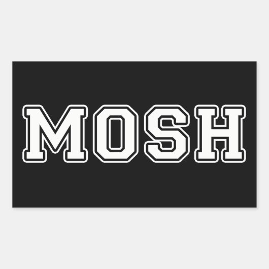 Mosh Rechteckiger Aufkleber (Vorderseite)