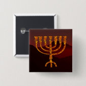 Moshe ist Menorah Button (Vorne & Hinten)