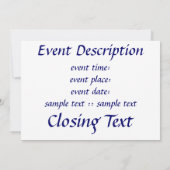 Moshe ist Menorah Einladung (Rückseite)