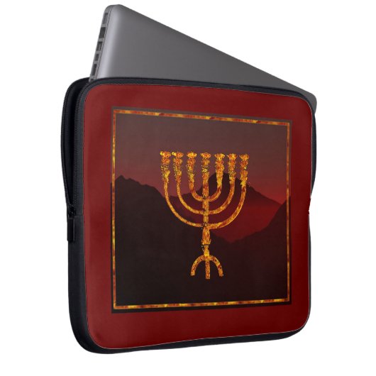 Moshe ist Menorah Laptopschutzhülle (Vorne Rechts)
