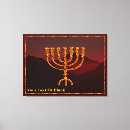 Moshe ist Menorah Leinwanddruck (Vorderseite)