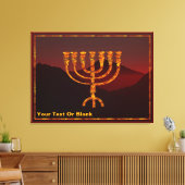 Moshe ist Menorah Leinwanddruck (Insitu (Wohnzimmer))