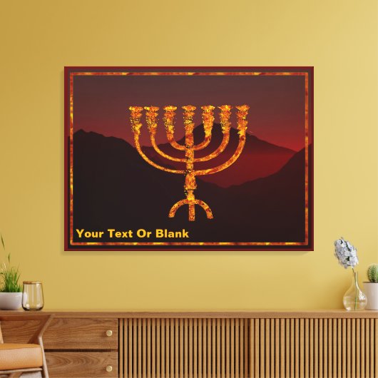 Moshe ist Menorah Leinwanddruck (Insitu (Wohnzimmer))