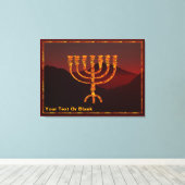 Moshe ist Menorah Leinwanddruck (Insitu (Holzboden))