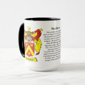 Mosher Familien-Wappen Tasse (Vorderseite Links)