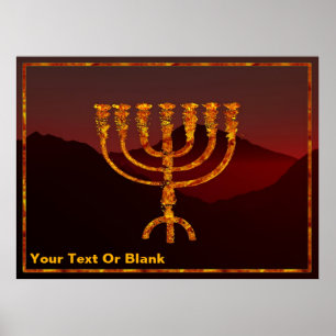 Moshe's Menorah Poster