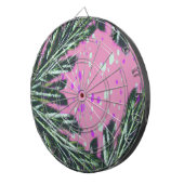 Mosiac Abstrakt Palm Blätter Terrazzo Muster Dartscheibe (Vorderseite rechts)