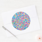 Mosikfliesen Runder Aufkleber (Umschlag)