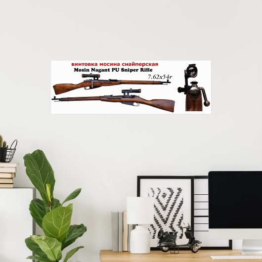 Mosin Nagant PU Sniper ww2 Poster (Heimbüro)
