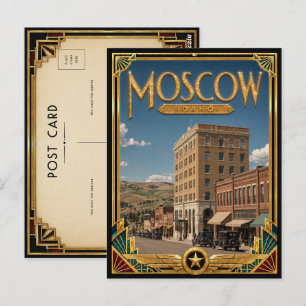 Moskau Idaho Vintage Art Deco Goldenes Zeitalter Postkarte