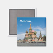 Moskau, Kathedrale Saint-Basil Magnet (Vorderseite/Rückseite)