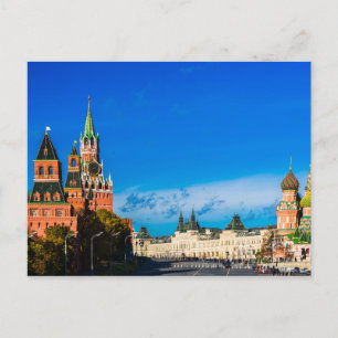 Moskau Kreml und Roter Platz Postkarte