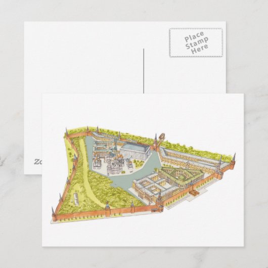 Moskau Kremlin Postkarte (Vorne/Hinten)
