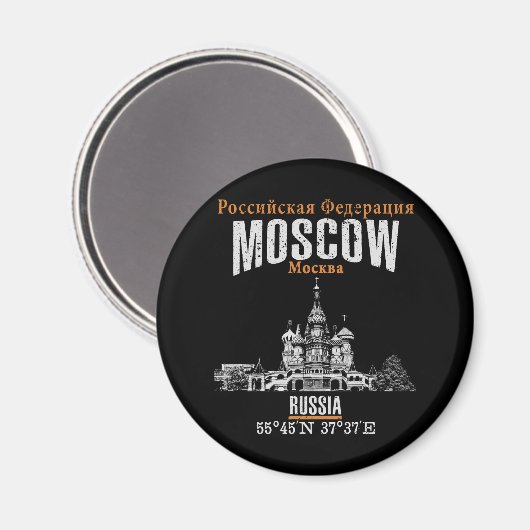 Moskau Magnet (Vorderseite/Rückseite)