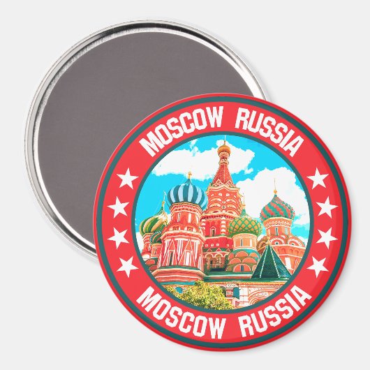 Moskau Magnet (Vorderseite/Rückseite)