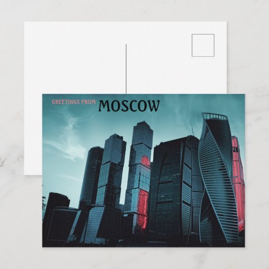 MOSKAU POSTKARTE (Vorne/Hinten)