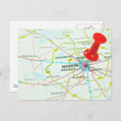 Moskau Postkarte (Vorne/Hinten)
