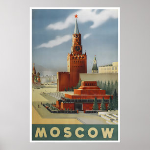 Moskau Reiseplakat Russland Druck Russische Kunst Poster