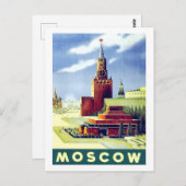 Moskau, Roter Platz, Russland, Vintag, reisen UdSS Postkarte (Vorne/Hinten)