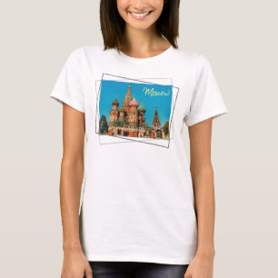 Moskau Roter Platz St Basilius Russland T-Shirt Ob