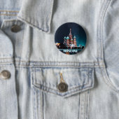 Moskau Russland Basilische Kathedrale Button (Beispiel)