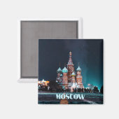Moskau Russland Basilische Kathedrale Magnet (Vorderseite/Rückseite)