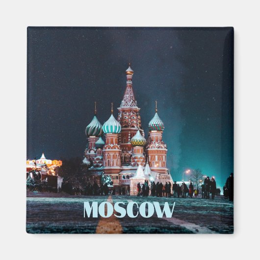 Moskau Russland Basilische Kathedrale Magnet (Vorne)
