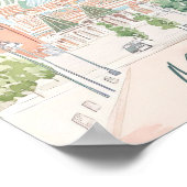 Moskau Russland Gouache Paint Illustration Travel Poster (Ecke)