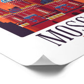 Moskau Russland Kreml Skyline Poster (Ecke)