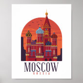 Moskau Russland Kreml Skyline Poster (Vorne)