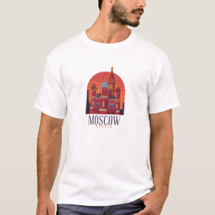 Moskau Russland Kreml Skyline T-Shirt