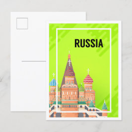 Moskau Russland Kunstreise Illustration Postkarte