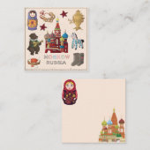 Moskau, Russland Mitteilungskarte (Vorne/Hinten)