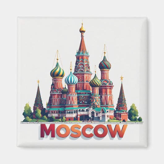 🧲 Moskau Russland Reise Erinnerung 🇷🇺 Magnet (Vorne)