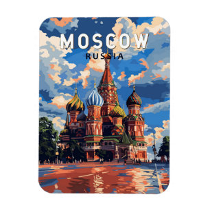 Moskau Russland Reise Kunst Vintage Magnet