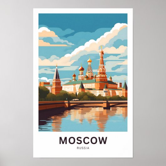Moskau Russland Reisedrucke Poster (Vorne)