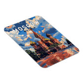 Moskau Russland Reisekunst Vintag Magnet (Rechte Seite)