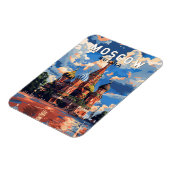 Moskau Russland Reisekunst Vintag Magnet (Linke Seite)