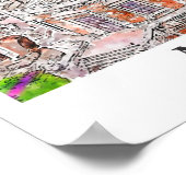 Moskau Russland Reisen Wasserfarben Sketch Hand ze Poster (Ecke)