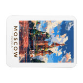 Moskau Russland Roter Platz Reisen Kunst Vintag Magnet (Horizontal)