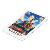 Moskau Russland Roter Platz Reisen Kunst Vintag Magnet (Linke Seite)