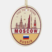 Moskau Russland Skyline Emblem Keramik Ornament (Rechts)