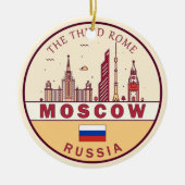 Moskau Russland Skyline Emblem Keramik Ornament (Vorne)