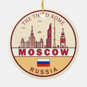 Moskau Russland Skyline Emblem Keramik Ornament (Hinten)
