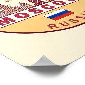 Moskau Russland Skyline Emblem Poster (Ecke)