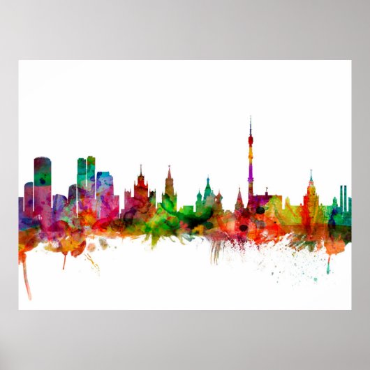 Moskau Russland Skyline Poster (Vorne)