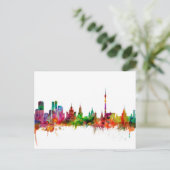 Moskau Russland Skyline Postkarte (Stehend Vorderseite)