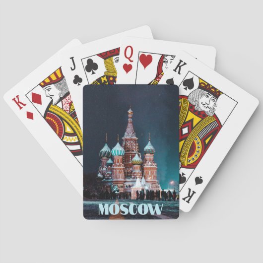 Moskau Russland St. Basils Kathedrale Spielkarten (Rückseite)