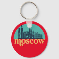 Moskau Russland Stadt Skyline Retro Stadtbild