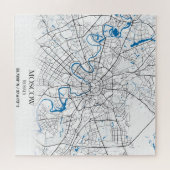 Moskau Russland Stadtplan Einfach Puzzle (Horizontal)